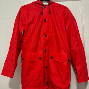 Petit Bateau Red/Orange Raincoat  - WOMEN'S SIZE S